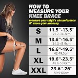 POWERLIX Knee Support for Men & Women, Adjustable Knee Brace Large Black view 2