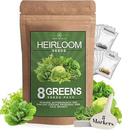 Amazon Com Lettuce And Greens Seed Vault Non Gmo Seeds For