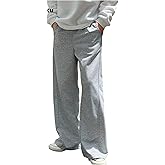 RoseSeek Boy's Wide Leg Sweatpants Elastic Waist Casual Pants Baggy Athletic Trousers with Pockets