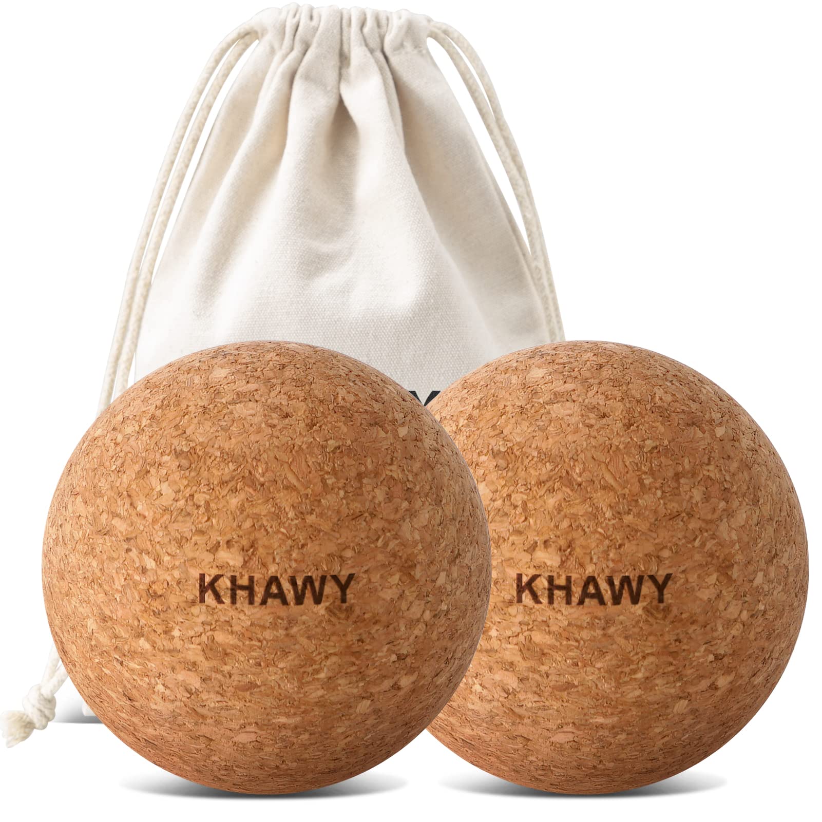 Cork Massage Balls - 2 Pack Trigger Point Therapy for Muscle Tension & Deep Tissue Relief