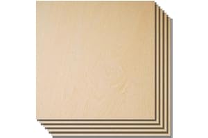 Aceaddity 24PCS Basswood Plywood, 3MM Thin Basswood Sheets, 12" x 12" Eo Grade Unfinished Wood for Crafts, Perfect for Laser Cutting & Engraving, Painting