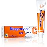 Neoprosone, Vitamin C Gel - 1 Fl oz / 30 ml - Brightening Gel Cream for Neck, Face, Body, Armpit, Hands - For Women and Men, with Alpha Arbutin