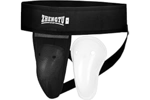 ZHENGTU Groin Protector Cup Kickboxing Boxing Muaythai MMA Groin Guard, Jockstrap Karate Training, BJJ Protection, Soccer, Ba