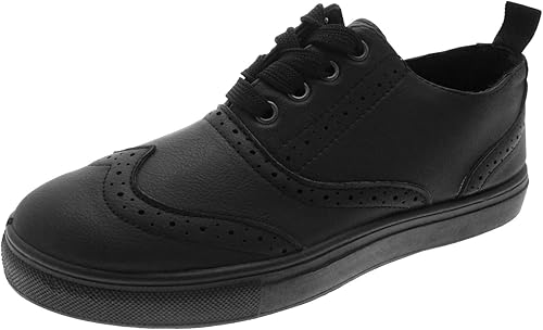 girls black lace up pumps