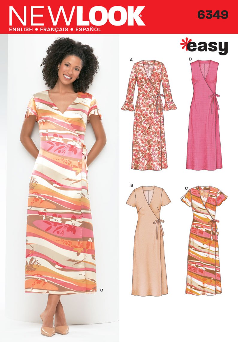 New Look Sewing Pattern 6349 Misses Dresses, Size A (81012141618