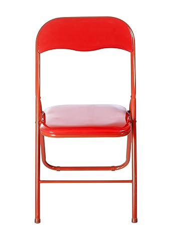 TidyHomz Fraser Folding Chair, Red - Set of 2