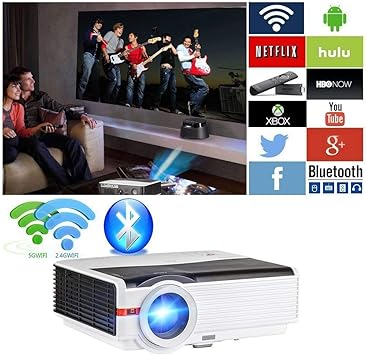 Proyector HD 5000 lúmenes Android WiFi Multimedia Home Theater ...