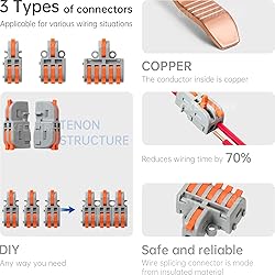 GKEEMARS 26Pcs Compact Splicing Connectors Wire