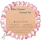 ZZLTAWS Breast Cancer Awareness Bracelets, Natural Stone Beaded Bracelets,Inspirational Bracelets Gifts for Women Girls Best Friend Sister