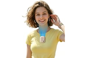 Aecooly Mini Portable Neck Fan, Mighty Hands Free Fan, Magnetic Fit Click 01 USB Rechargeable [10H Max Cooling Time], Persona