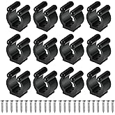 Tiekerbilir 12 PCS Pool Cue Holder Clamps(Include Screws), Billiards Snooker Cue Locating Clip Holder Regular Fishing Rod Sto