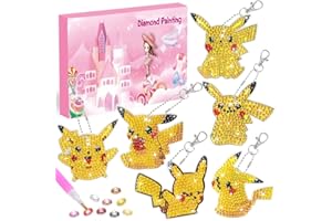 LAVIDASS Diamond Painting Kits for Kids, Full Drill Gem by Number Kits Arts and Crafts for Kids Ages 8-12, DIY 5D Diamond Painting Keychain Kits for Girls Boys Ages 6-8-10-12