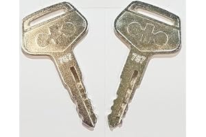 AREE Pair of Komatsu Equipment Ignition Keys for Komatsu, Kalmar, Dressta, Sakai - Part Number 787 (2 Keys) 2019