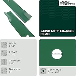 UDC Parts Low Lift Blades 601124 54 Inch/Fits