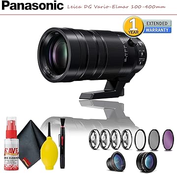 Amazon Com Panasonic Leica Dg Vario Elmar 100 400mm F 4 6 3 Asph Power O I S Lens With Complete Filter Kit Cleaning Kit And 1 Year Extended Warranty Camera Photo