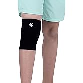 KARM Kids Knee Brace Sleeve - Youth Knee Compression Sleeve for Kids, Child - Support for Pain, Sports, Football, Basketball, Gymnastics, Recovery, Boys & Girls (Black)
