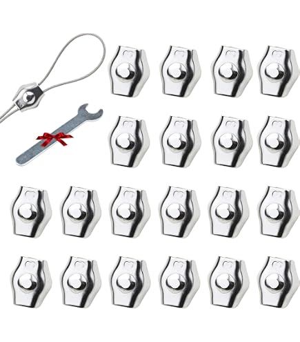 Morsetti Cavo 4mm AB Tools - 24 Pezzi Zincati Per Fune E Corda