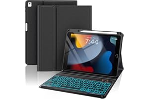 OPAKIT Keyboard Case for iPad 10.2" 9th / 8th / 7th Generation 2021/2020/2019, Air 3rd 2019 & Pro 10.5 2017, 7 Colors Backlit