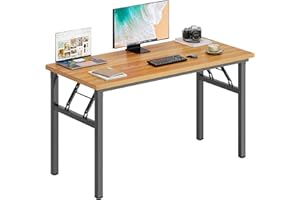 DlandHome 47 inches Folding Table Computer Desk Portable ActivityTable Conference Table Home Office Desk, Fully Assembled Teak DND-ND5-120TB1
