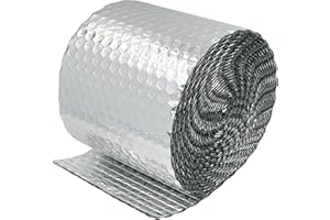 Apragaz Bubble Foil Insulation Roll, 6 in X 25 Ft Reflective Insulation, Foam Core Radiant Barrier, Summer Window Insulation, Portable Ac Insulation, PVC Pipe Insulation, Garage Door Insulation Panel