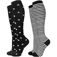 Cherokee TrueSupport - Calcetines De Compresión Para Mujer, 10-15 MmHg, 4 Pares Individuales, Regulares, Medianoche