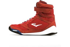 Everlast New Elite High Top Boxing Shoes - Black, Blue, Red