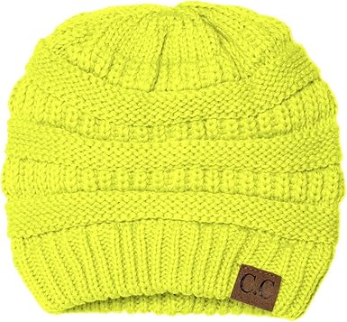 bright yellow beanie hat