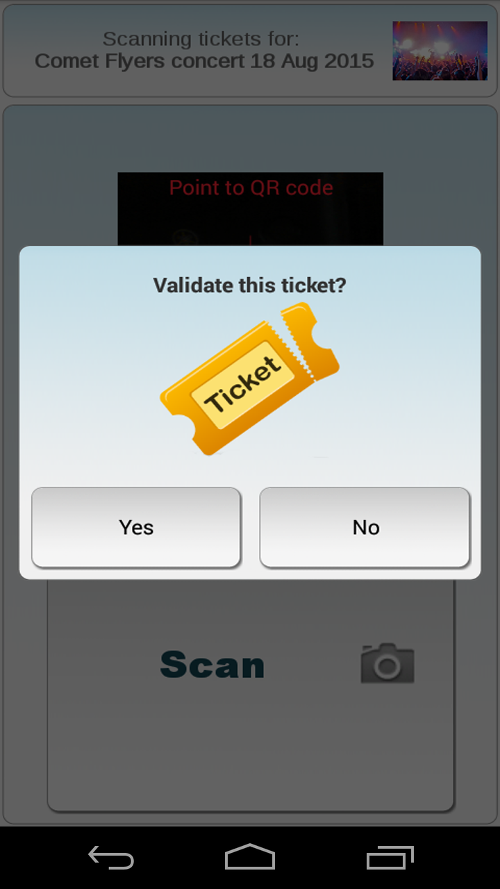Ticket creator for events with for Android