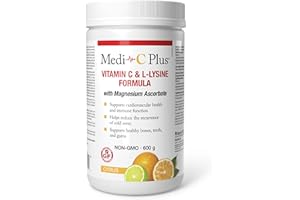 Preferred Nutrition Medi C Plus Citrus Flavor with Magnesium Powder, Vitamin C & L- Lysine Formula (600G)