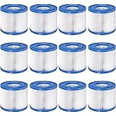 LBLVBNEWD 12 Pack Type VI Hot Tub Filters Cartridge Replacement for Saluspa Hot Tub Compatible with Lay-Z-Spa，Coleman SaluSpa 90352E, 58323E, 58323 Swimming Pool Pump