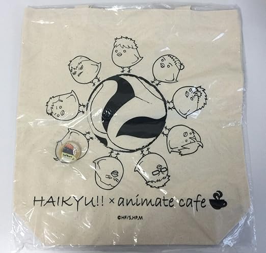 Amazon Co Jp ハイキュー アニメイトカフェ 缶バッジ付き トートバッグ ホビー