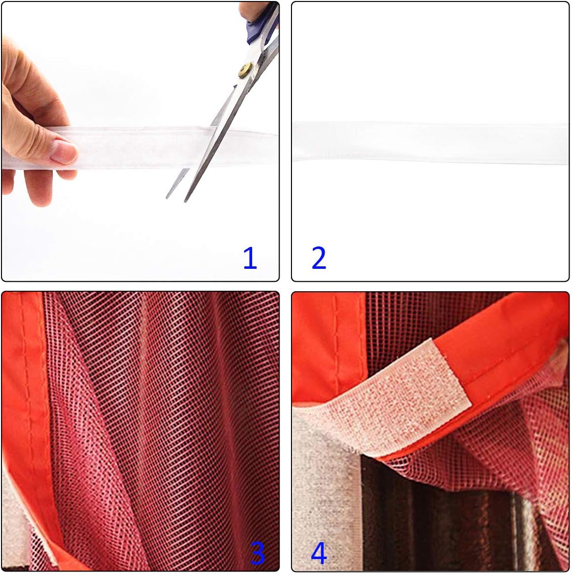 Jackwood 36 Feet Self Adhesive Hook and Loop Tape Roll Sticky Back Strip Adhesive Backed Fabric Fastener Mounting Tape for Picture and Tools Hanging Pedal Board Fastening (3/4 INCH, White): Industrial & Scientific
