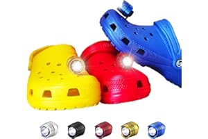 LIDMOAN Headlights for Croc, 2Pcs Croc Lights for Kids Adults Shoe Decoration Charms and Hiking & Dog Walking