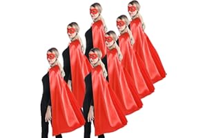 Kidsfere Superhero Capes and Masks for Teenagers Adults Men Women Team Building Dress Up Party Cape Halloween Costume 7 Pack