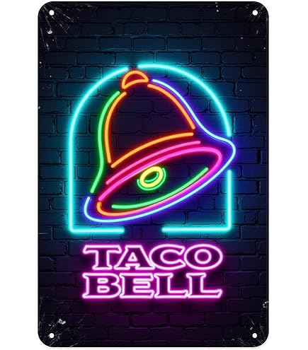 Amazon.com: YFSIGN Taco Bell - Retro Metal Tin Sign Vintage Plaque