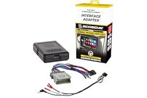 Scosche GM2000SWF Factory Stereo Replacement Interface Adapter, Compatible with Select 2000-13 GM Vehicles, Car Radio Wiring Harness, Retains Steering Wheel Controls & OEM Amplifier - See Fit Guide