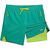 maamgic Men's Athletic Running Shorts with Liner Ultra Lightweight Workout Shorts 5"/ 7"