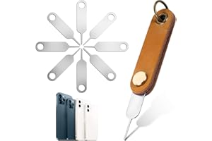 Weewooday 20 Pcs Sim Card Removal Tool Universal Sim Card Pin Card Tray Eject Pin Ejector Tool with 1 Detachable Keychain Cha