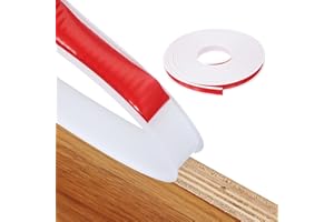 MECCANIXITY TPE U-Shape Edge Banding Self Adhesive Flexible Veneer Edging Trim 5/8 Inch x 20ft Furniture Edge Protector for S