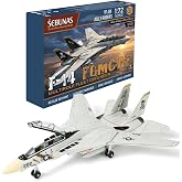 SEBUNAS 1:72 F-14 Tomcat 3D Quick Build Model Kit Fighter Jet Aircraft | Precision DIY Military Aircraft Building Kit for Adults, Collectible Display Aviation Hobby, STEM Engineering Gift