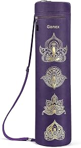 Gonex Yoga Mat Bag Full Zip Waterproof 600D Oxord 2 Pockets Adjustable Strap