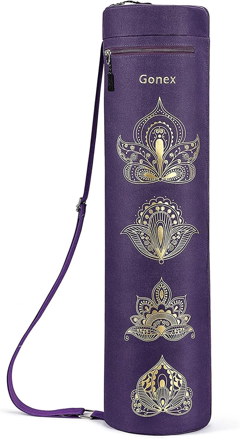 Gonex Yoga Mat Bag Full Zip Waterproof 600D Oxord 2 Pockets Adjustable Strap