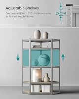 SONGMICS Corner Shelf 5-Tier Garage Storage Heavy Duty 875 kg Silver Beige view 8
