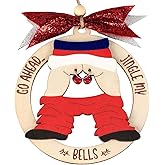 Funny Christmas Ornaments 2025, Jingle My Bell Christmas Decorations, Wooden Decor for Christmas Tree, Funny Santa Ornament Gifts, Unique, Inappropriate Christmas Ornament