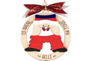 ILIFEMATE Funny Christmas Ornaments 2025, Jingle My Bell Christmas Decorations, Wooden Decor for Christmas Tree, Funny Santa Ornament Gifts, Unique, Inappropriate Christmas Ornament