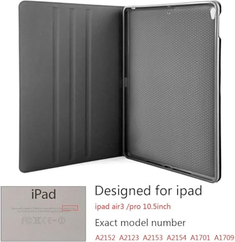 Wehoiweh Emine-M - Carcasa antiarañazos fina y ligera con soporte ajustable, función de reposo/activación automática, protección trasera para iPad Air3 10.5 iPad Air3 10.5 talla única