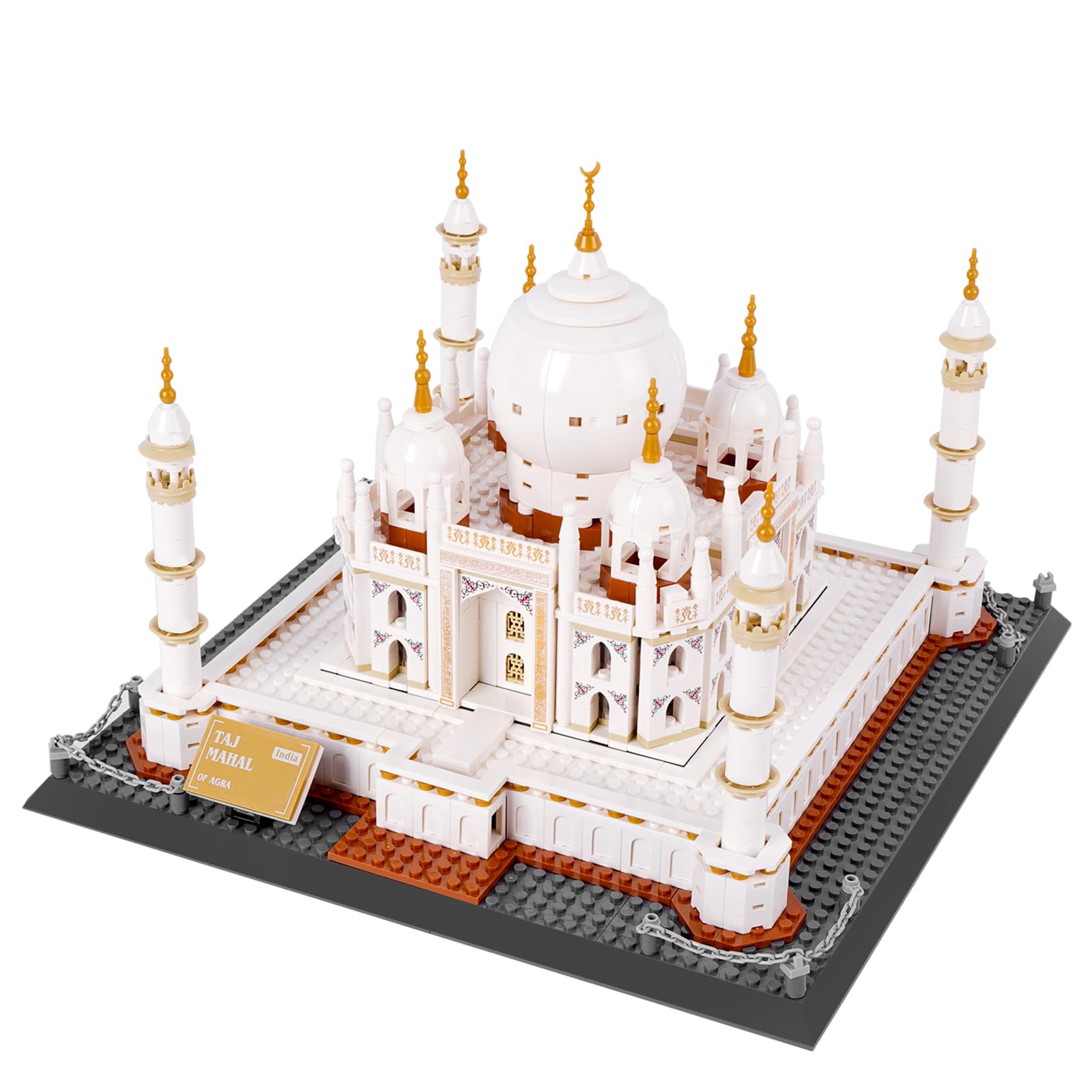 Hallisun Taj Mahal Building Blocks Kit, World Famous History Architectural India's Taj Mahal Model, India Agra Famous Landmark Collection Set for Kids and Adults, as Gift & Office Home Décor, 1113 PCS