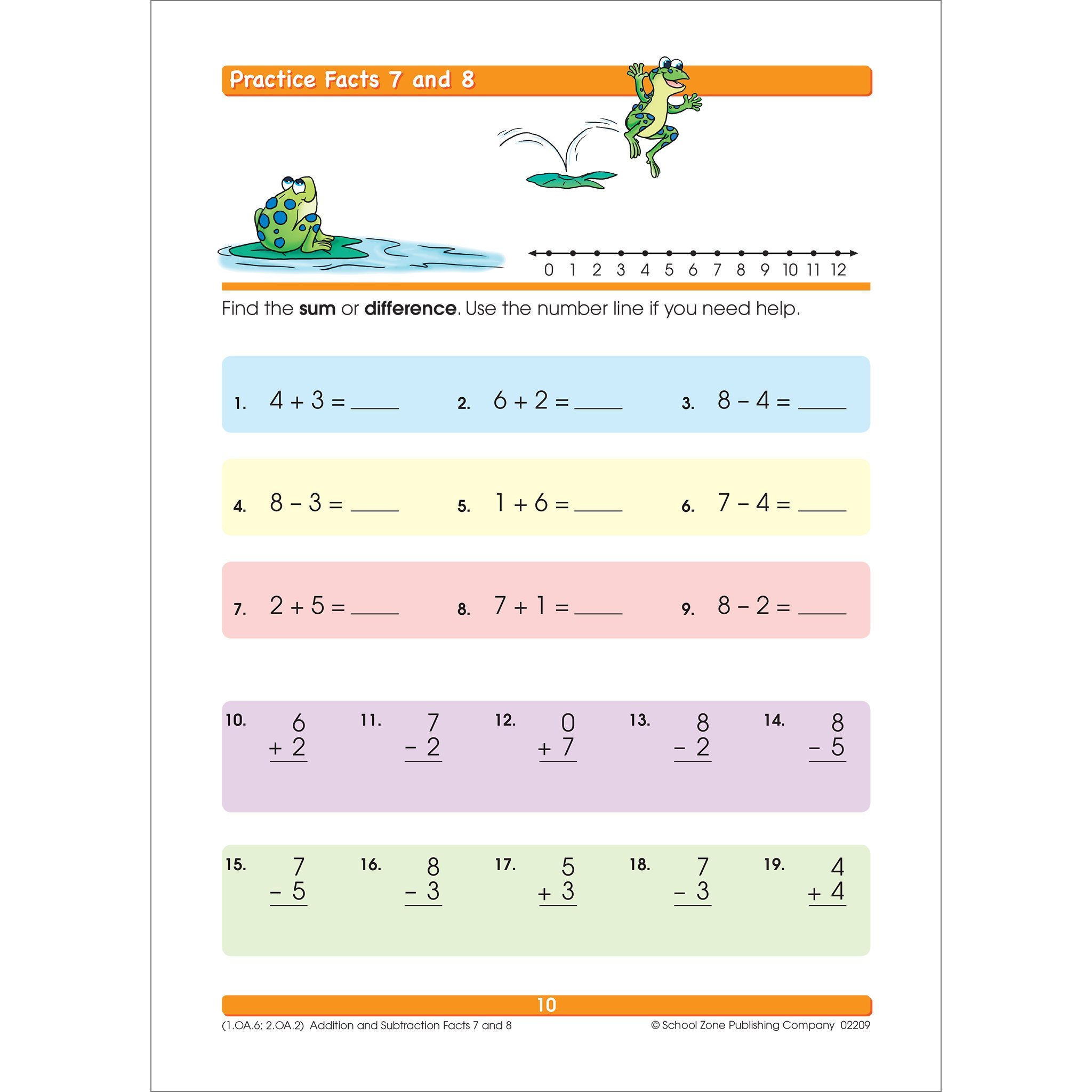 School Zone Addition & Subtraction Workbook: 64 Pages, 1st Grade, 2nd Grade, Elementary Math, Sums, Differences, Place Value, Regrouping, Fact Tables, Ages 6-8 (I Know It! Book Series) School Zone Addition & Subtraction Workbook: 64 Pages, 1st Grade, 2nd Grade, Elementary Math, Sums, Differences, Place Value, Regrouping, Fact Tables, Ages 6-8 (I Know It! Book Series) Paperback