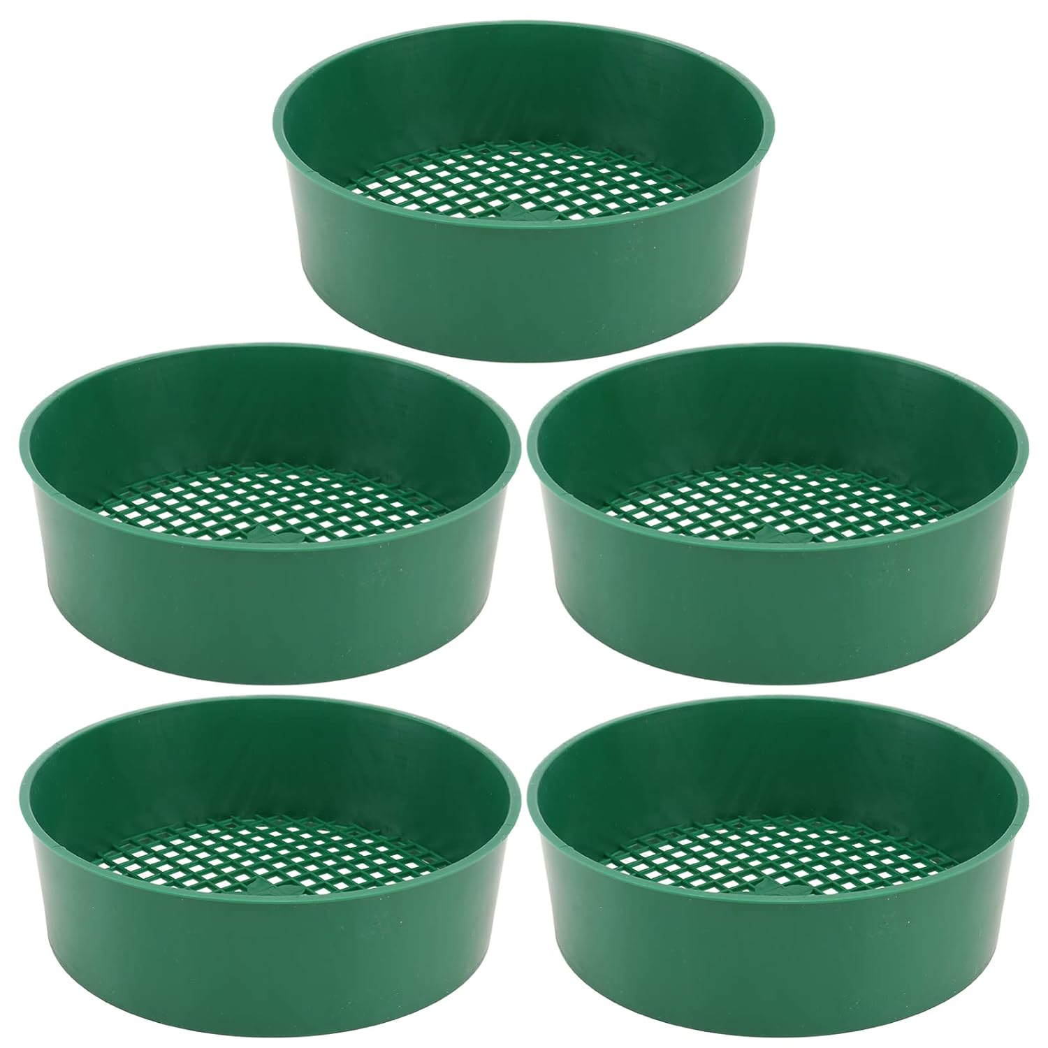 UPKOCH 5Pcs Garden Sieve Sifting Pan Garden Riddle Sieve Mesh Sand