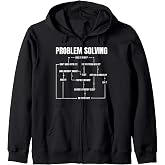 Problem Solving Chart Geek Nerd Computer Programmer Men Zip Hoodie